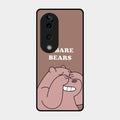 We Bare Bears Brown Glossy Metal Case Cover For Vivo T3 Ultra