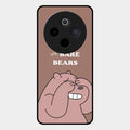 We Bare Bears Brown Glossy Metal Case Cover For Vivo T4 5G