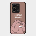 We Bare Bears Brown Glossy Metal Case Cover For Vivo V25 5G