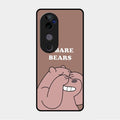 We Bare Bears Brown Glossy Metal Case Cover For Vivo V40 Pro 5G
