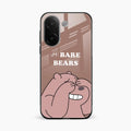 We Bare Bears Brown Glossy Metal Case Cover For Vivo V60e 5G
