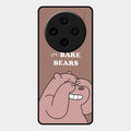We Bare Bears Brown Glossy Metal Case Cover For Vivo X100 5G