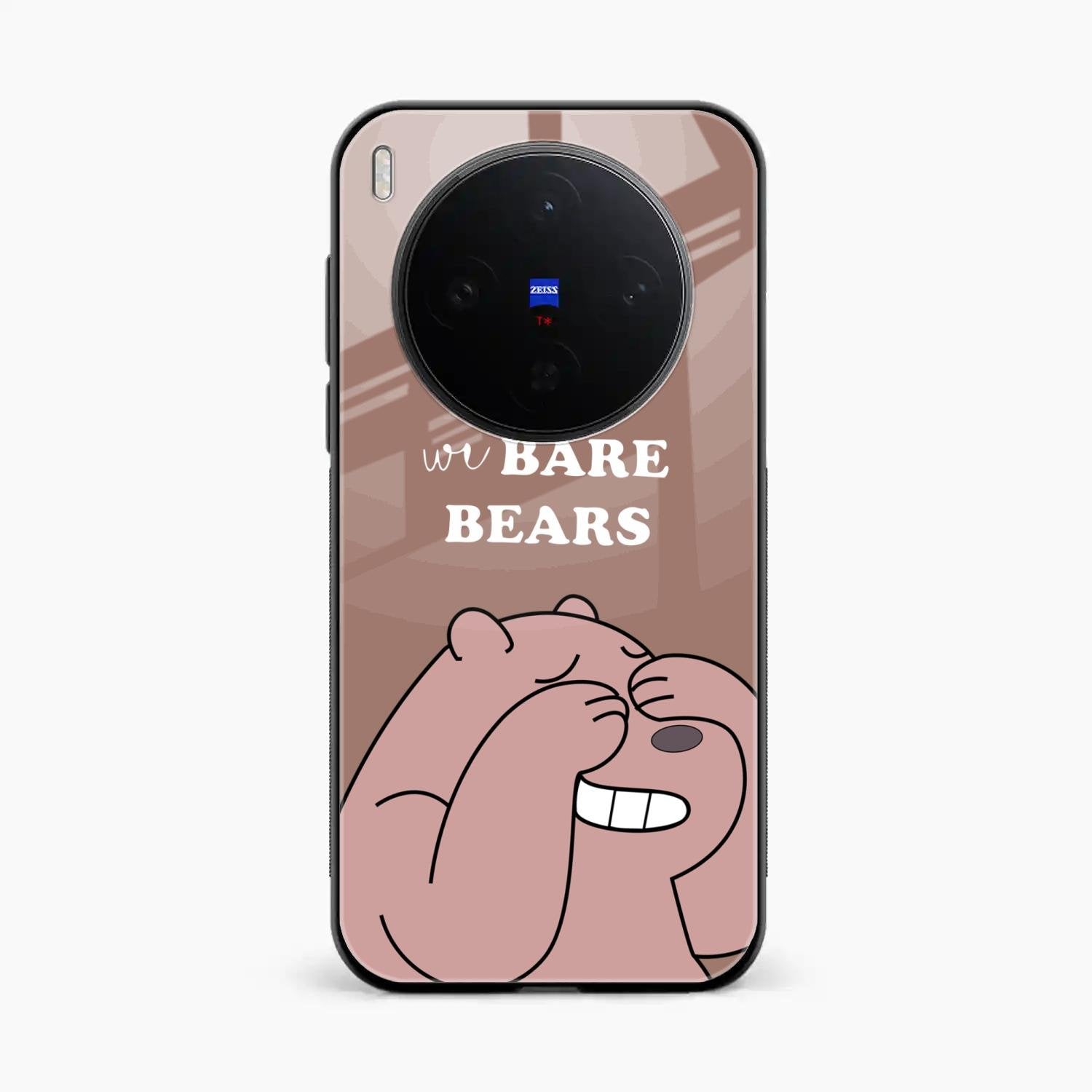 We Bare Bears Brown Glossy Metal Case Cover For Vivo X300 5G