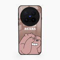 We Bare Bears Brown Glossy Metal Case Cover For Vivo X300 Pro 5G