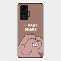 We Bare Bears Brown Glossy Metal Case Cover For Vivo X50 Pro 5G