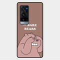 We Bare Bears Brown Glossy Metal Case Cover For Vivo X60 Pro Plus 5G