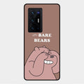 We Bare Bears Brown Glossy Metal Case Cover For Vivo X70 Pro Plus 5G