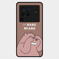 We Bare Bears Brown Glossy Metal Case Cover For Vivo X80 Pro 5G