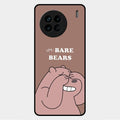 We Bare Bears Brown Glossy Metal Case Cover For Vivo X90 5G