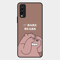 We Bare Bears Brown Glossy Metal Case Cover For Vivo Y12G