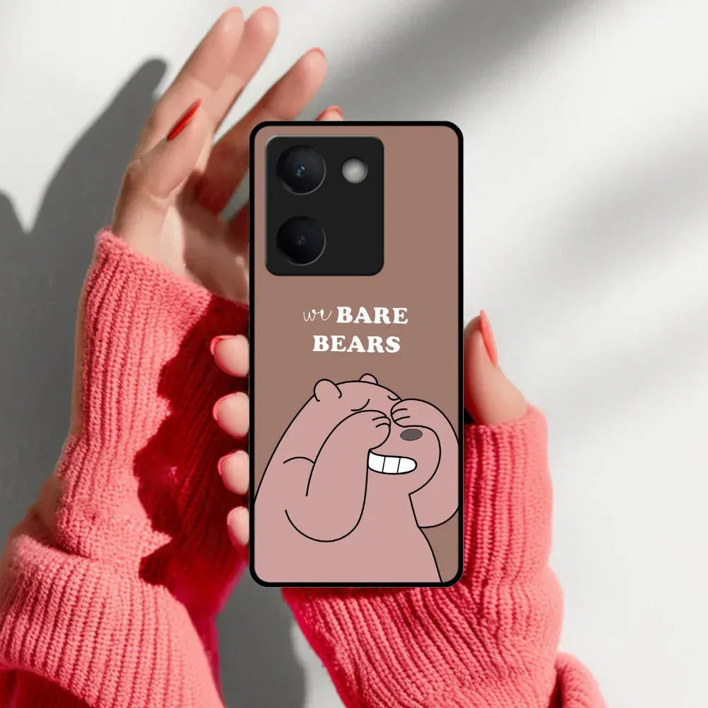 We Bare Bears Brown Glossy Metal Case Cover For Vivo - ShopOnCliQ