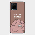 We Bare Bears Brown Glossy Metal Case Cover For Vivo Y21T