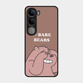 We Bare Bears Brown Glossy Metal Case Cover For Vivo Y300 5G