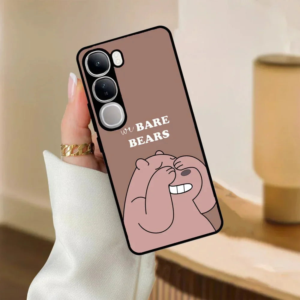 We Bare Bears Brown Glossy Metal Case Cover For Vivo - ShopOnCliQ