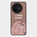 We Bare Bears Brown Glossy Metal Case Cover For Vivo Y39 5G