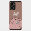 We Bare Bears Brown Glossy Metal Case Cover For Vivo Y56 5G