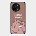 We Bare Bears Brown Glossy Metal Case Cover For Vivo Y58 5G