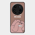 We Bare Bears Brown Glossy Metal Case Cover For Xiaomi 14 Ultra