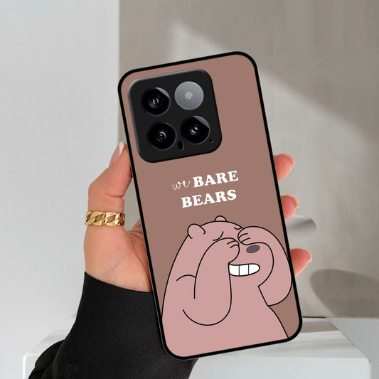 We Bare Bears Brown Glossy Metal Case Cover For Redmi