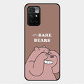 We Bare Bears Brown Glossy Metal Case Cover For Xiaomi Redmi 10 Prime 2022