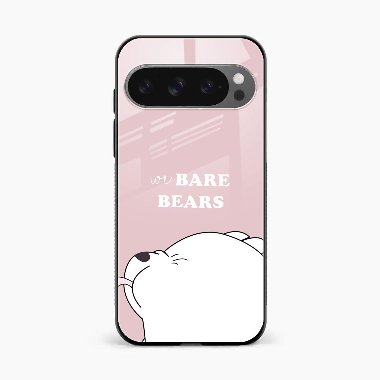We Bare Bears Pink Glossy Metal Case Cover For Google Pixel 10 Pro XL