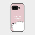 We Bare Bears Pink Glossy Metal Case Cover For Google Pixel 9A 5G