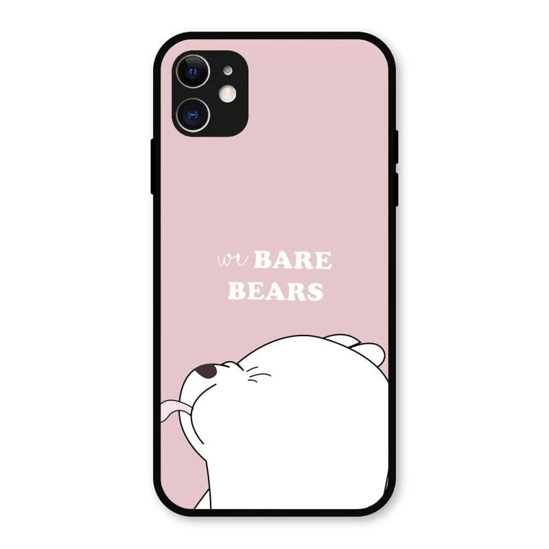 We Bare Bears Pink Glossy Metal Case Cover For iPhone 11