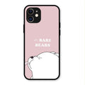 We Bare Bears Pink Glossy Metal Case Cover For iPhone 12