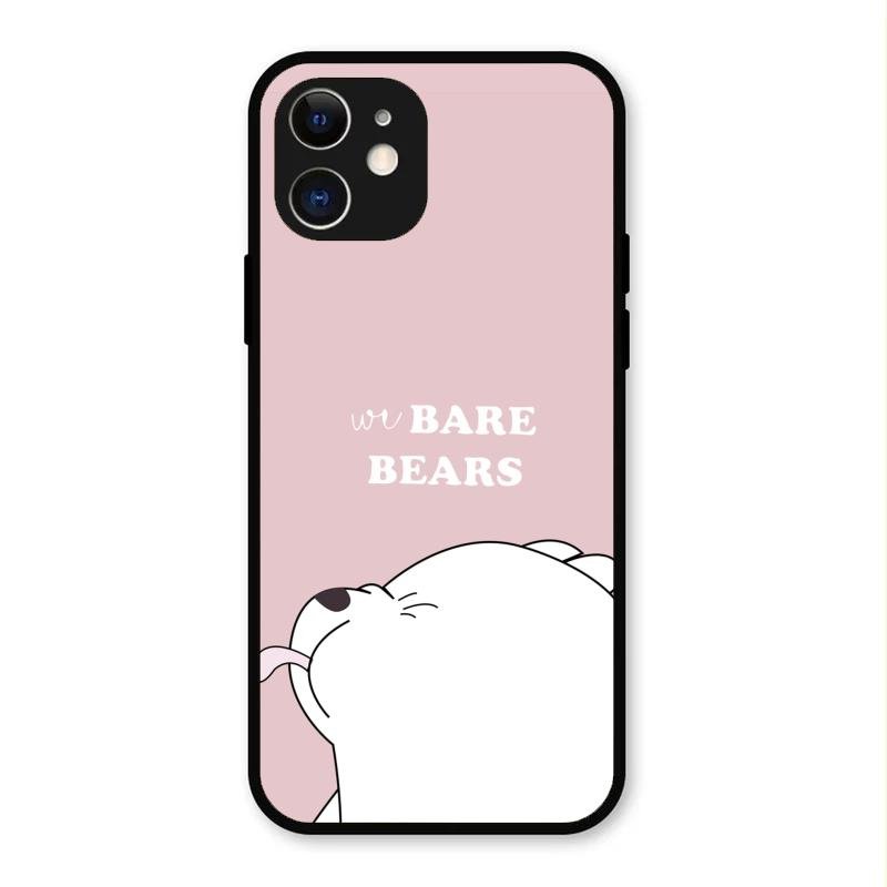 We Bare Bears Pink Glossy Metal Case Cover For iPhone 12