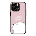 We Bare Bears Pink Glossy Metal Case Cover For iPhone 14 Pro Max