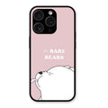 We Bare Bears Pink Glossy Metal Case Cover For iPhone 15 Pro