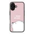 We Bare Bears Pink Glossy Metal Case Cover For iPhone 16