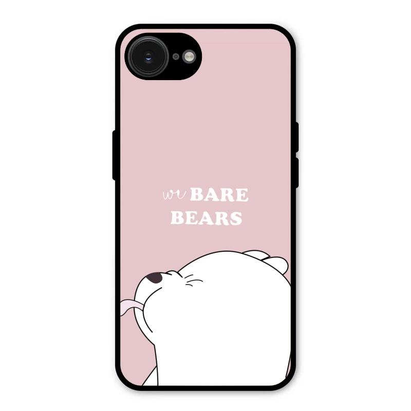 We Bare Bears Pink Glossy Metal Case Cover For iPhone 16e