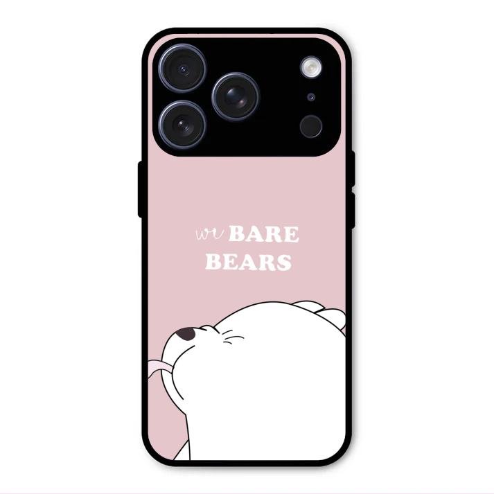 We Bare Bears Pink Glossy Metal Case Cover For iPhone 17 Pro Max