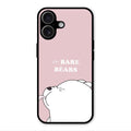 We Bare Bears Pink Glossy Metal Case Cover For iPhone 17