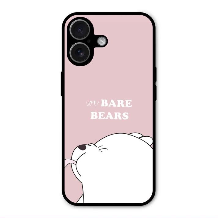 We Bare Bears Pink Glossy Metal Case Cover For iPhone 17