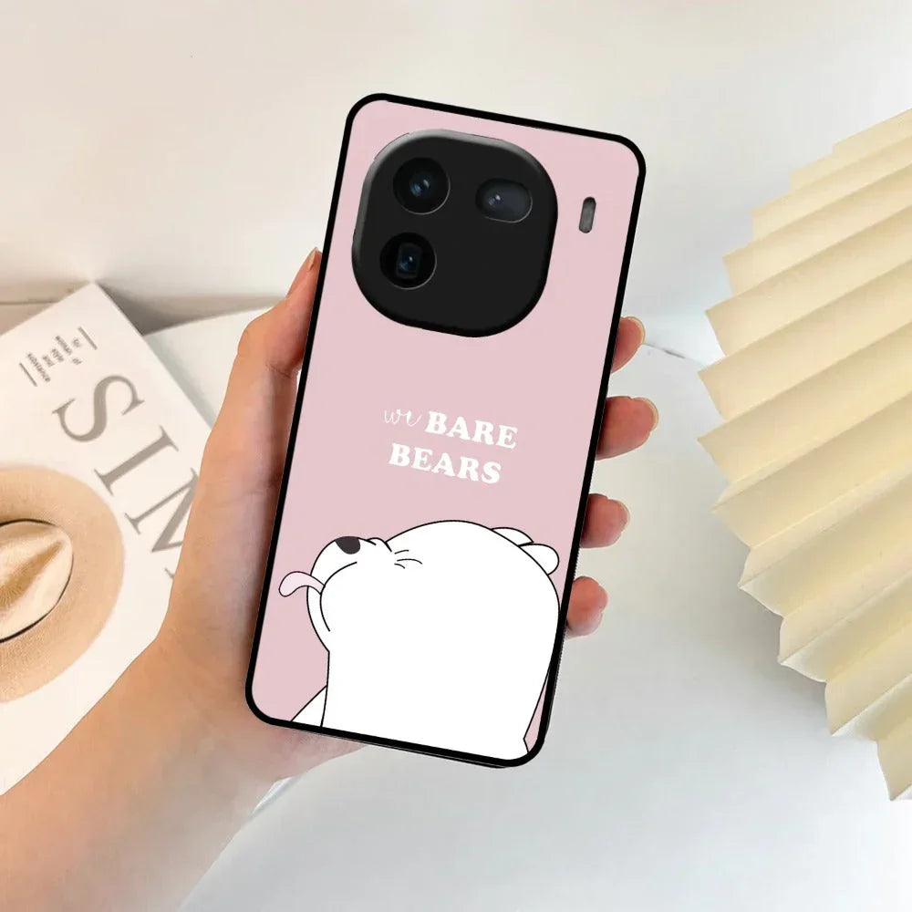 We Bare Bears Pink Glossy Metal Case Cover For Vivo - ShopOnCliQ