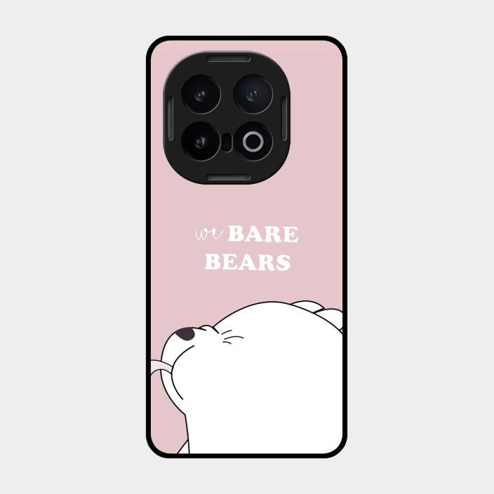 We Bare Bears Pink Glossy Metal Case Cover For Iqoo 13 5G