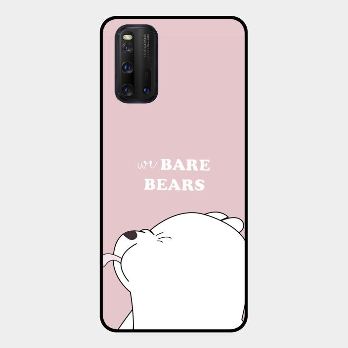 We Bare Bears Pink Glossy Metal Case Cover For Iqoo 3 5G