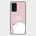 We Bare Bears Pink Glossy Metal Case Cover For Iqoo 7 5G