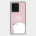 We Bare Bears Pink Glossy Metal Case Cover For Iqoo 9T 5G