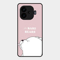 We Bare Bears Pink Glossy Metal Case Cover For Iqoo Neo 10R 5G