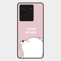 We Bare Bears Pink Glossy Metal Case Cover For Iqoo Neo 6 5G