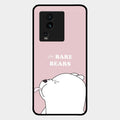 We Bare Bears Pink Glossy Metal Case Cover For Iqoo Neo 7 Pro 5G