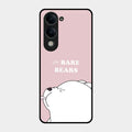 We Bare Bears Pink Glossy Metal Case Cover For Iqoo Z10 Lite