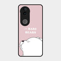We Bare Bears Pink Glossy Metal Case Cover For Iqoo Z10R