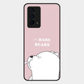 We Bare Bears Pink Glossy Metal Case Cover For Iqoo Z5 5G