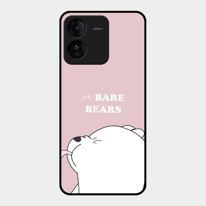 We Bare Bears Pink Glossy Metal Case Cover For Iqoo Z9 5G