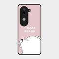 We Bare Bears Pink Glossy Metal Case Cover For Iqoo Z9S 5G