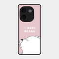 We Bare Bears Pink Glossy Metal Case Cover For Iqoo Z9S Pro 5G